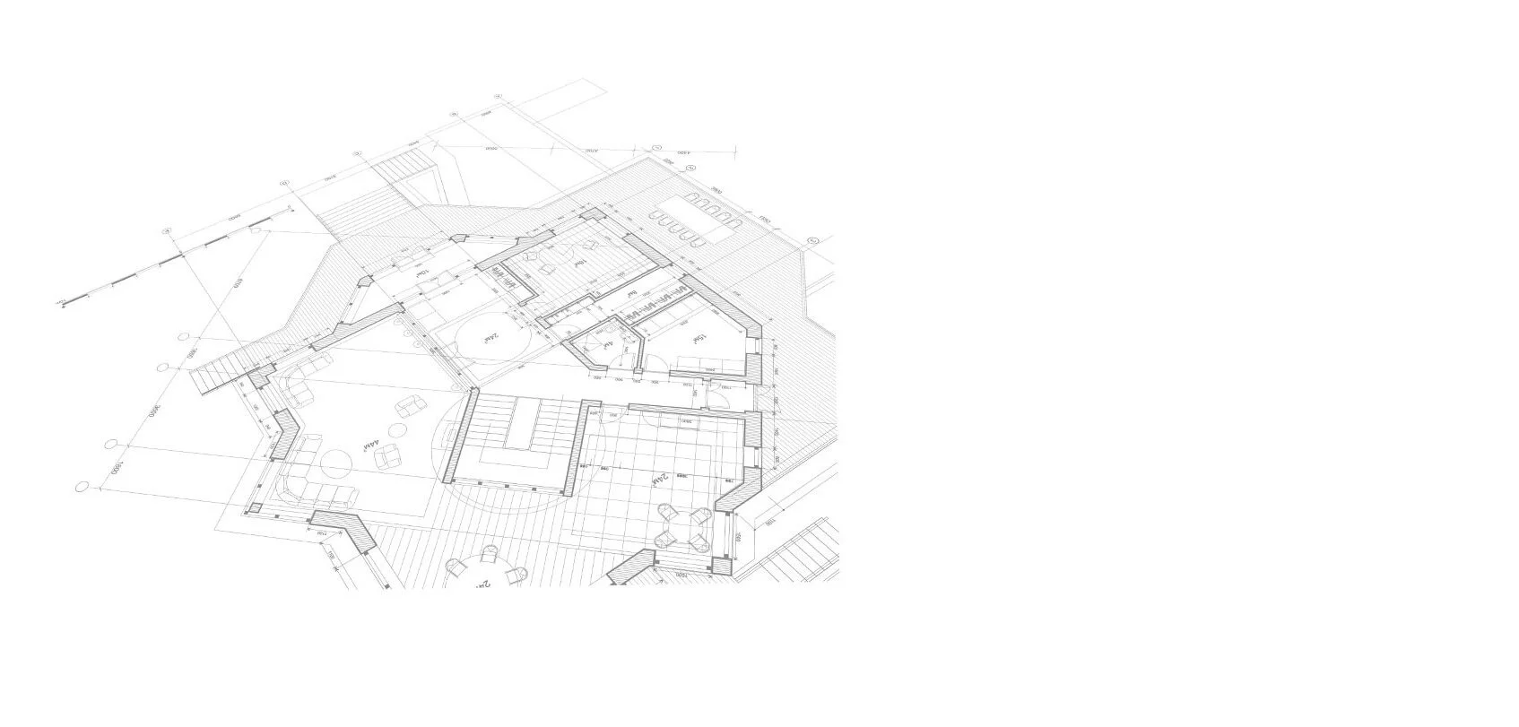 Planta técnica de um projeto de interiores